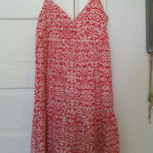 Watermelon colored cotton dress