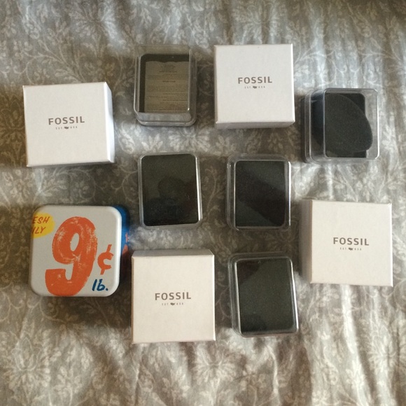 Lot of 10 Fossil Boxes & Tins