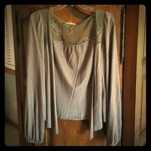 "Greige" Urban Outfitters cardigan.