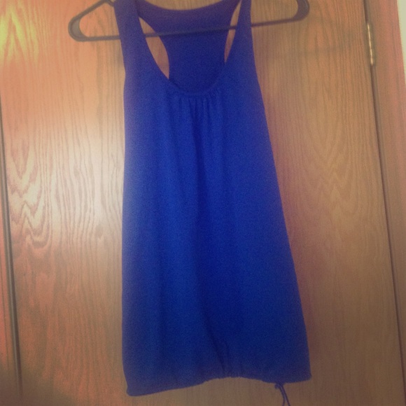 Blue running shirt