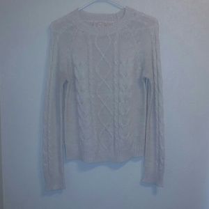 Beige sweater with gold flake