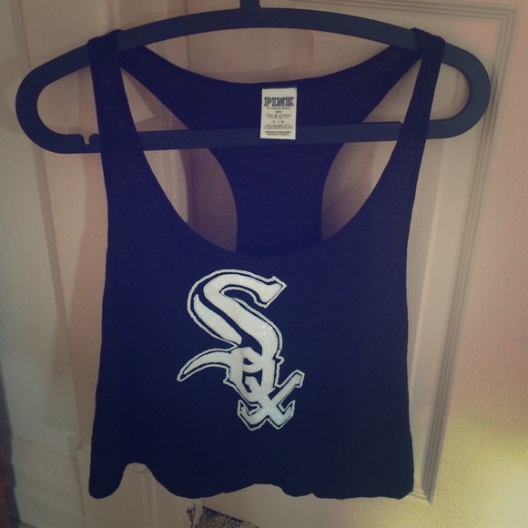 PINK Victoria's Secret White Sox Tank, Large