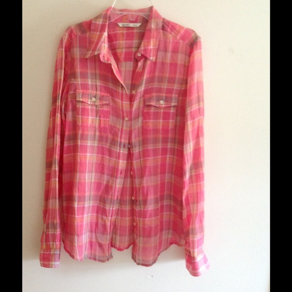 Plad pink shirt