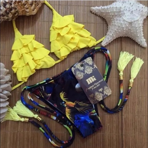 Sexy Brazilian bottoms semi padded top set size XL
