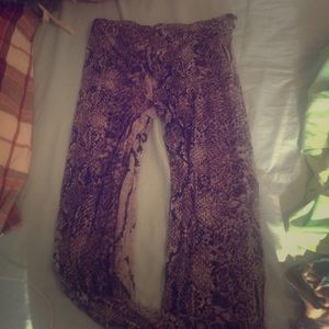 Transparent black/white leggings