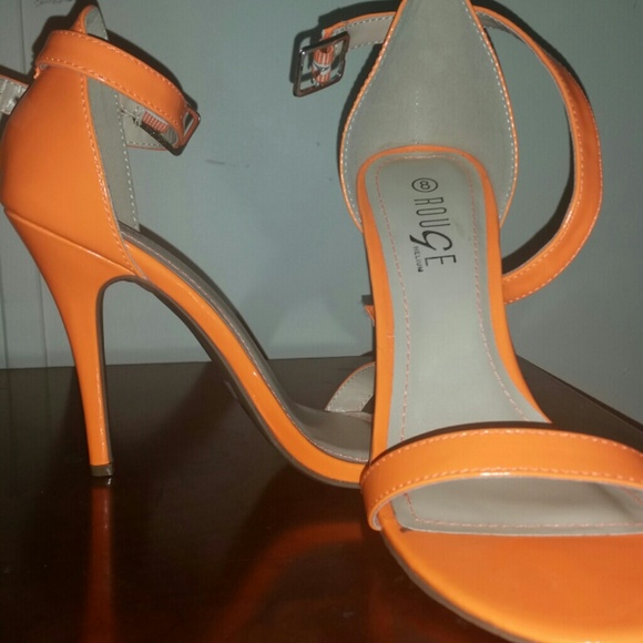 Neon orange heels