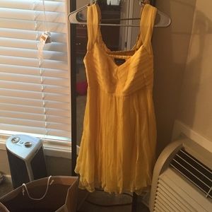 Yellow silk Max and Cleo dress