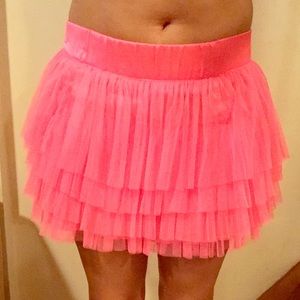 Pink mini skirt