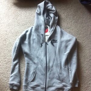 Grey Nike Hoodie Zip Up