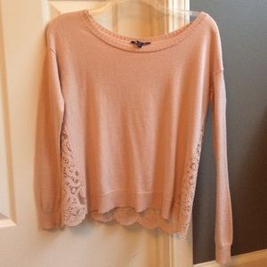 American Eagle sweater with lace back
