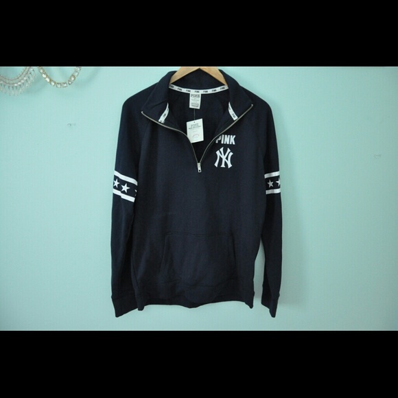 PINK Victoria's Secret Sweaters - Yankees Bring It Home Half Zip LARGE