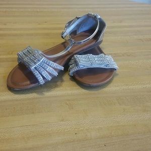 Silver studded sandals