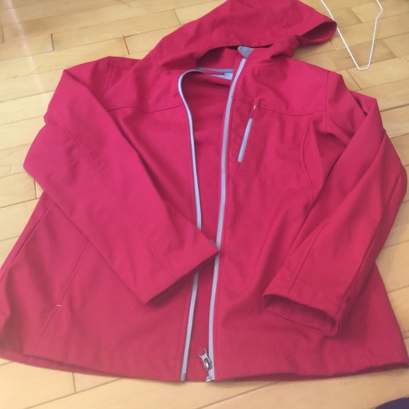Red rainjacket