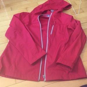 Red rainjacket