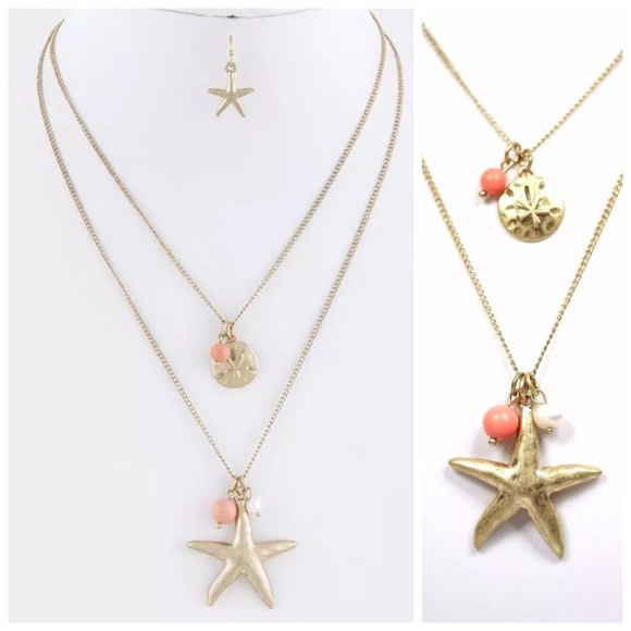 Layered Starfish Necklace - Picture 2 of 7