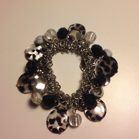 Leopard charm bracelet