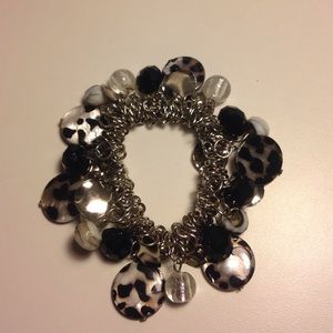 Leopard charm bracelet