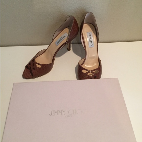 Jimmy choo pumps open toe nude