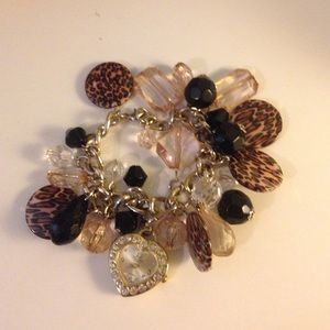 Leopard charm bracelet watch