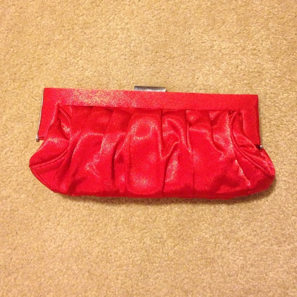 Brand new red evening clutch