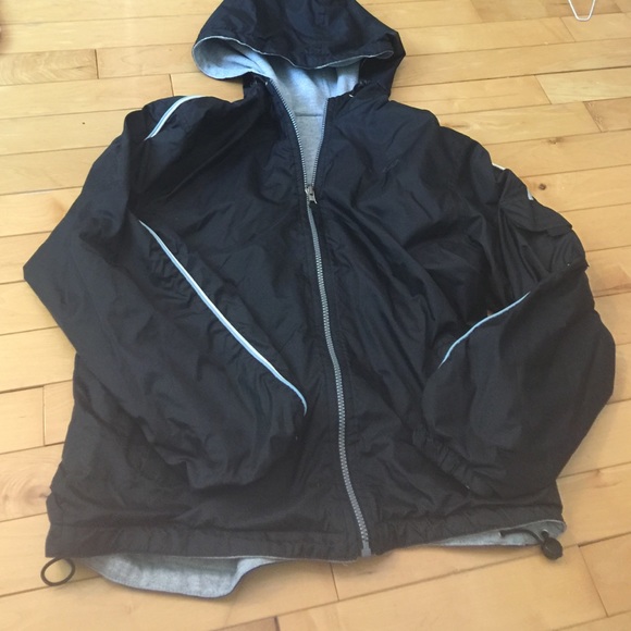 Black lined rain jacket