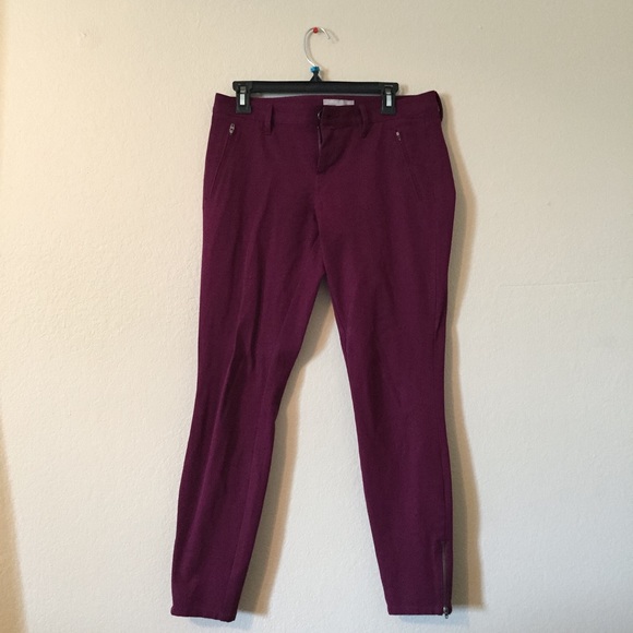 Burgundy Banana Republic Sloan Skinny Pants