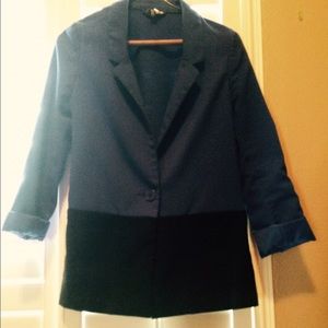 H&M blazer sz4 black and blue