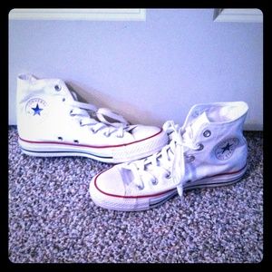 White Converse High Tops
