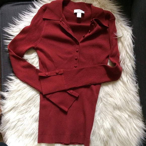 Burgundy Ann Taylor Loft Top