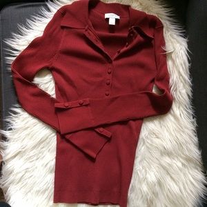 Burgundy Ann Taylor Loft Top