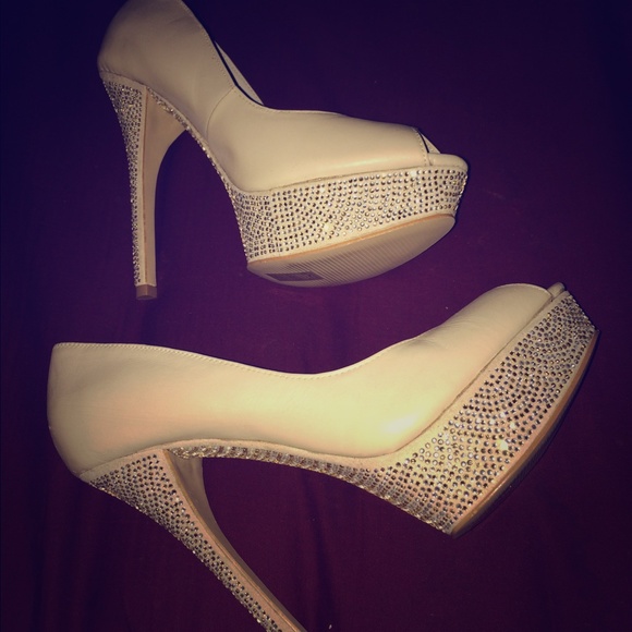 Aldo heels with rhinestones