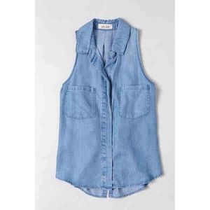 Anthropologie chambray sleeveless top