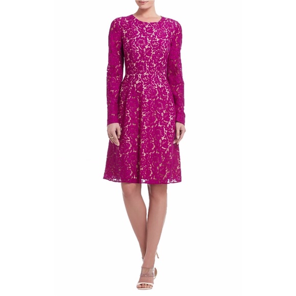BCBGMaxazria ​Everley Long-Sleeve Lace Sheath