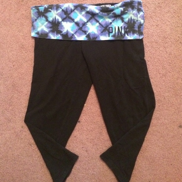 Pink victorias secret crop tight leggings