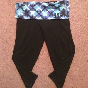 Pink victorias secret crop tight leggings