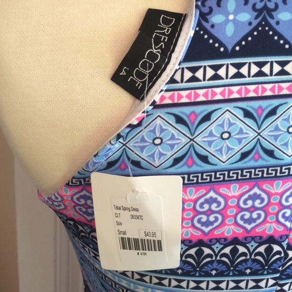 Multi-Color Tribal Print Dress - Picture 4 of 4