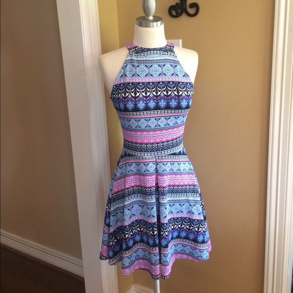 Multi-Color Tribal Print Dress - Picture 2 of 4