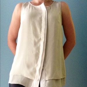 Ann Taylor nude woven top.