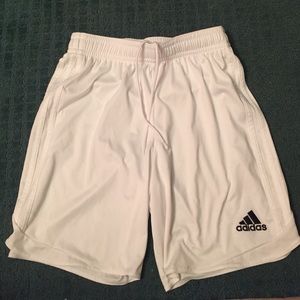 All white Adidas soccer shorts men's medium