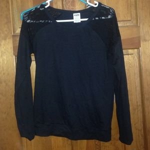 Black lace sleeved top