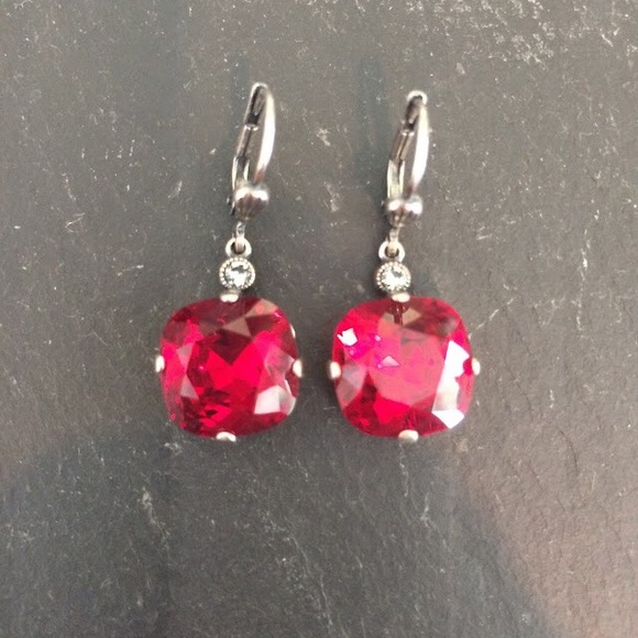 Catherine Popesco Swarovski Silver Plated Earrings