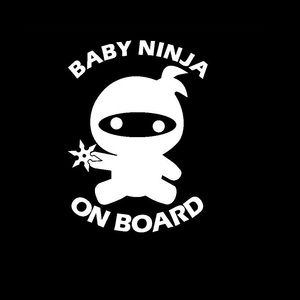 NINJA BABY ON BOARD DECAL