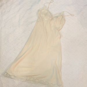 Cream silk night dress lingerie