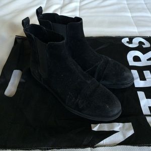 "suede" H&M black booties