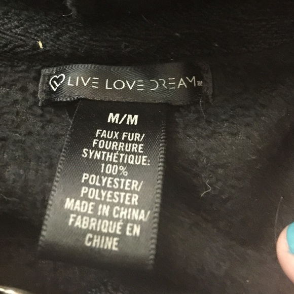 Black fleece zip-up - Picture 2 of 2