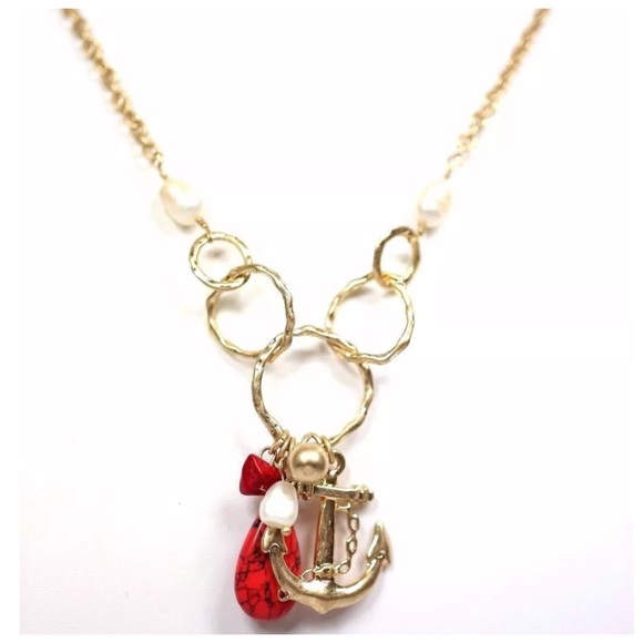 💕 Stone Anchor Necklace - Picture 2 of 4