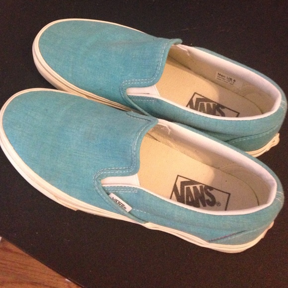 Blue slip on vans