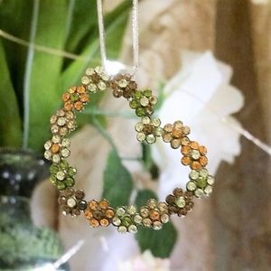 Sparkling Swarovski Crystal Sideways Heart Necklace