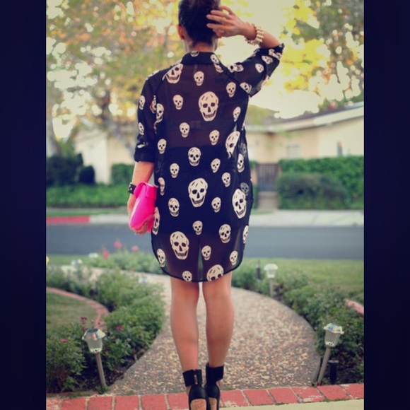 Skull 100% polyester top