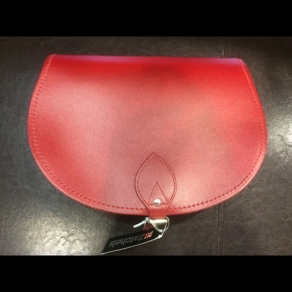 Zatchels Pastel Red Saddle Bag size Large